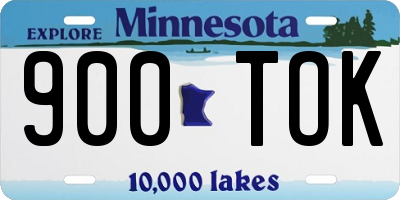 MN license plate 900TOK