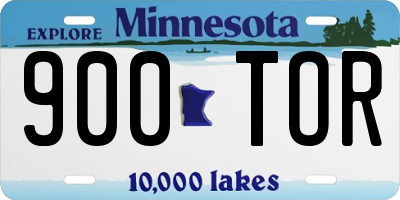 MN license plate 900TOR