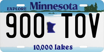MN license plate 900TOV
