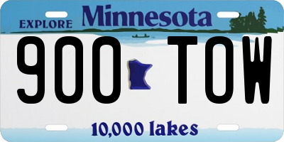 MN license plate 900TOW