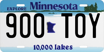 MN license plate 900TOY