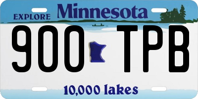 MN license plate 900TPB