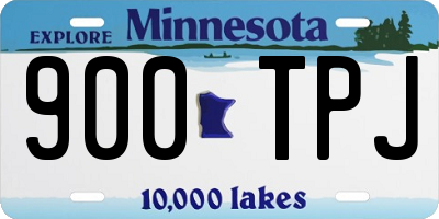 MN license plate 900TPJ