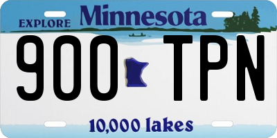 MN license plate 900TPN