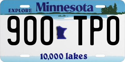 MN license plate 900TPO