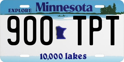 MN license plate 900TPT