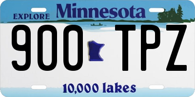 MN license plate 900TPZ
