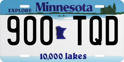 MN license plate 900TQD
