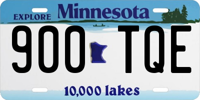 MN license plate 900TQE