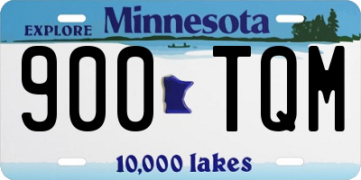 MN license plate 900TQM