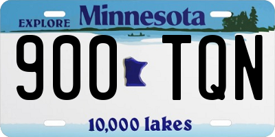 MN license plate 900TQN