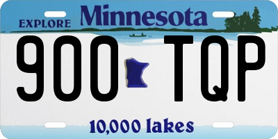 MN license plate 900TQP