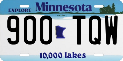 MN license plate 900TQW