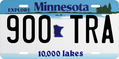 MN license plate 900TRA