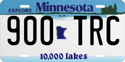 MN license plate 900TRC