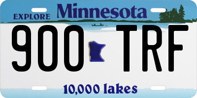 MN license plate 900TRF