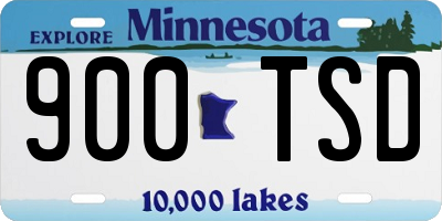 MN license plate 900TSD