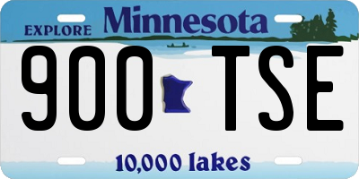 MN license plate 900TSE