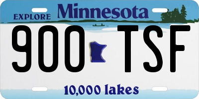 MN license plate 900TSF