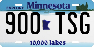 MN license plate 900TSG