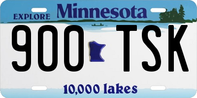 MN license plate 900TSK