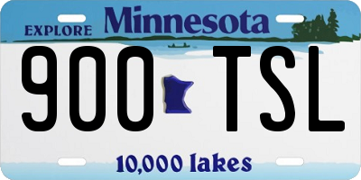 MN license plate 900TSL