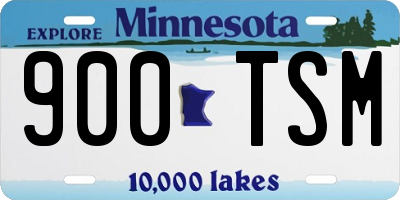 MN license plate 900TSM