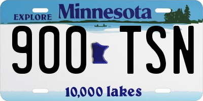 MN license plate 900TSN