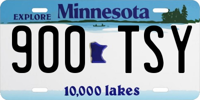 MN license plate 900TSY