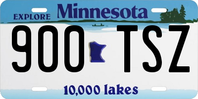 MN license plate 900TSZ
