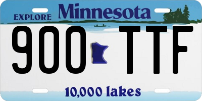 MN license plate 900TTF