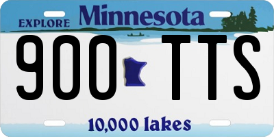 MN license plate 900TTS