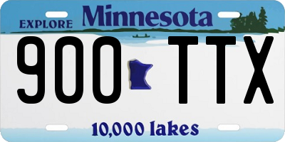 MN license plate 900TTX