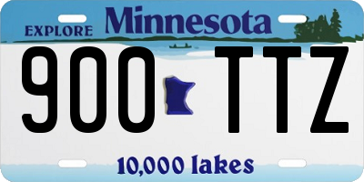 MN license plate 900TTZ