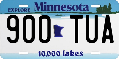 MN license plate 900TUA