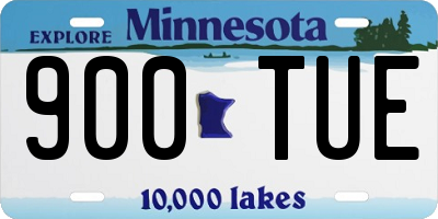 MN license plate 900TUE