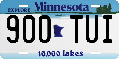 MN license plate 900TUI