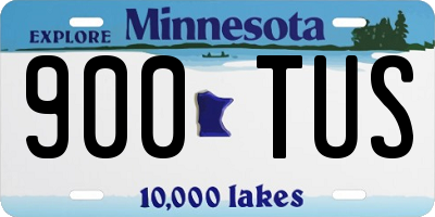 MN license plate 900TUS