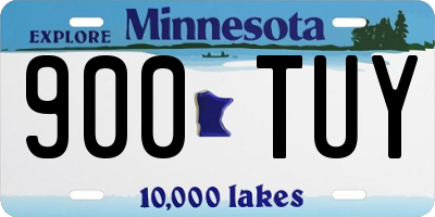 MN license plate 900TUY
