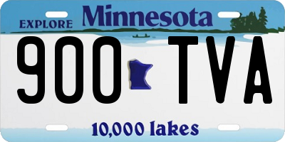 MN license plate 900TVA