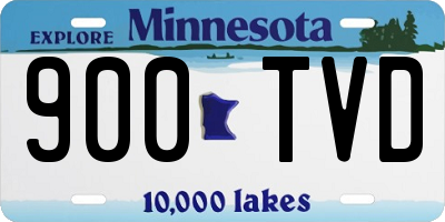 MN license plate 900TVD