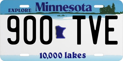 MN license plate 900TVE