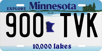 MN license plate 900TVK
