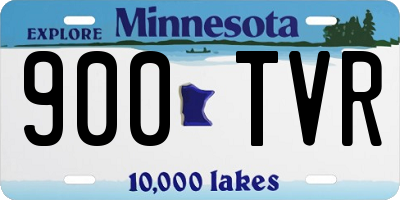 MN license plate 900TVR