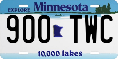 MN license plate 900TWC