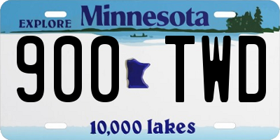 MN license plate 900TWD