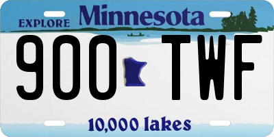 MN license plate 900TWF