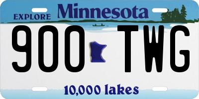 MN license plate 900TWG