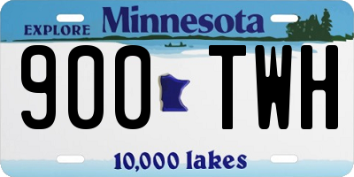 MN license plate 900TWH