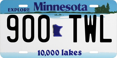 MN license plate 900TWL